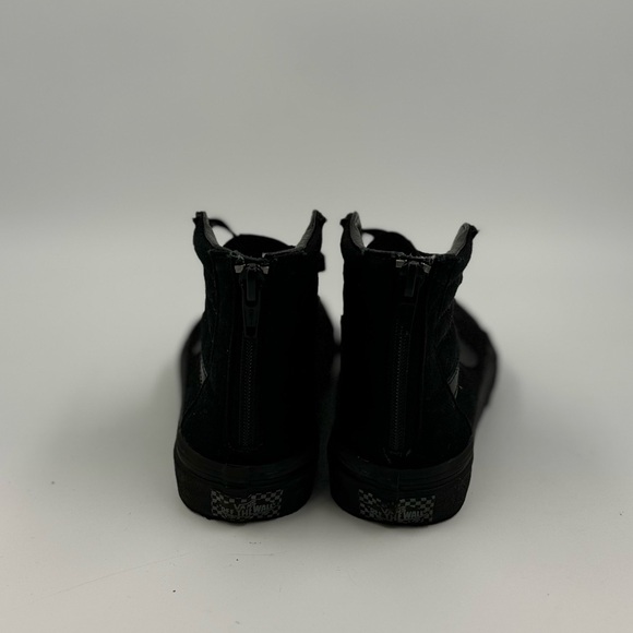 Vans all black zip up sk8 hi kids size 1.5 - Picture 4 of 6